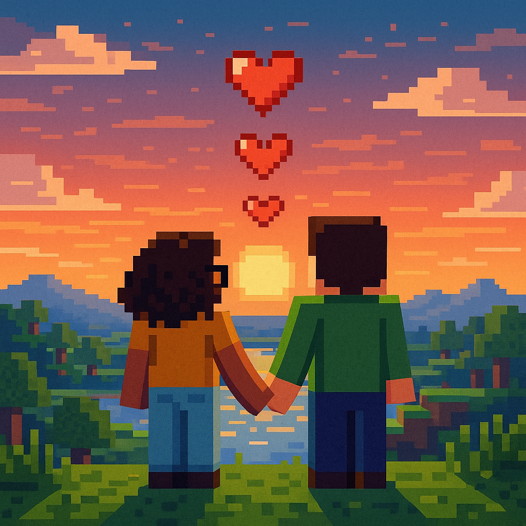 Escena Minecraft - recuerdo del novio real